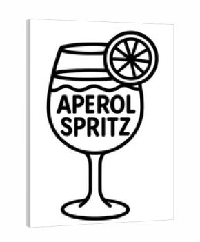 Illustration of a refreshing cocktail with citrus garnish and bold lettering for branding