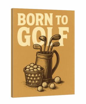 Born To Golf Vintage Poster