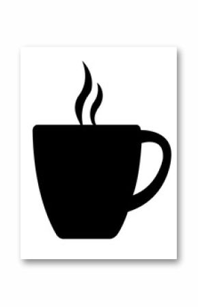 Coffee clip art design on plain white transparent isolated background for card, shirt, hoodie, sweatshirt, apparel, card, tag, mug, icon, poster or badge