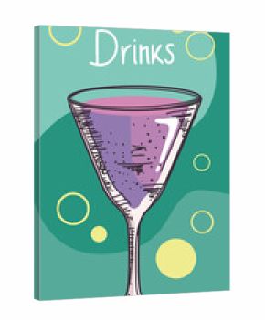 drinks lettering with cocktail