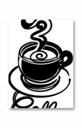 coffee  lettering and coffee quote illustration