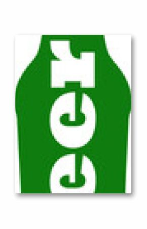Green bottle design with white lettering beer