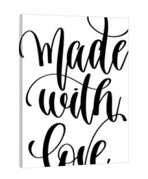 made with love - hand lettering inscription to coffee shop design