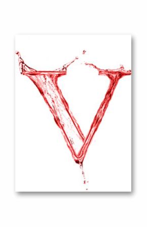 Red liquid letter