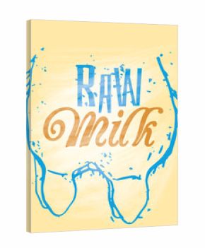 Raw Milk Signage in a Cow Udder