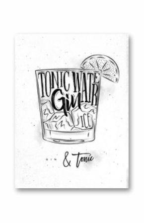 Gin tonic cocktail
