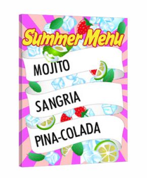 Summer time poster. Vector illustration.