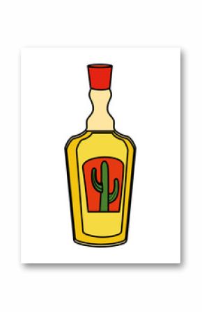 tequila bottle isolated icon
