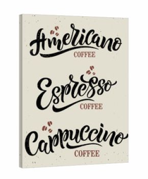 Coffee handwritten lettering .Coffee typography vector design for a coffee house. Design template celebration. Vector illustration.