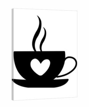 Coffee clip art design on plain white transparent isolated background for card, shirt, hoodie, sweatshirt, apparel, card, tag, mug, icon, poster or badge
