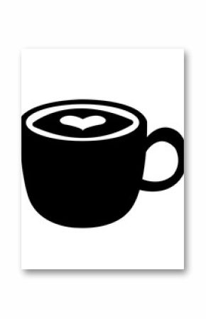 Coffee clip art design on plain white transparent isolated background for card, shirt, hoodie, sweatshirt, apparel, card, tag, mug, icon, poster or badge