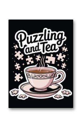 Puzzling and Tea Graphic Design