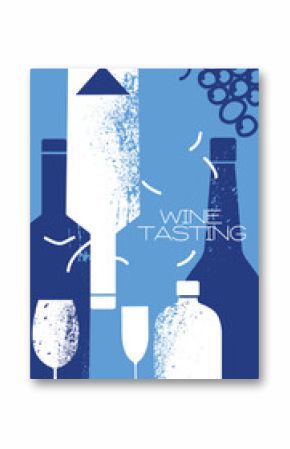 Wine tasting, sommelier flyer, wine list design. Wine bar poster design, kitchen decor, wine festival, drinks, white wine, martini, cabernet, burgundy