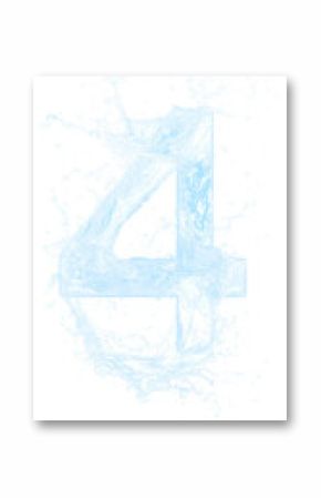 water splashing fonts a to z and 1 to 10