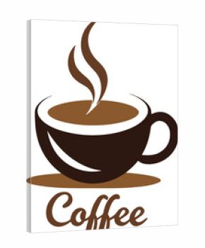 Coffee cup vector art graphic logo and lettering
