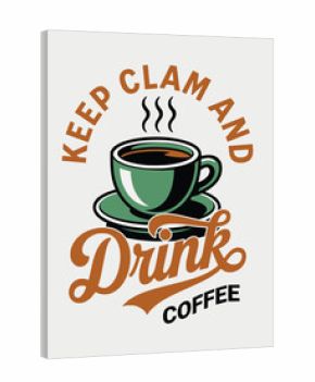 Green coffee cup with steam and text saucer drink