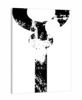 Lettermark grunge texture in abstract design