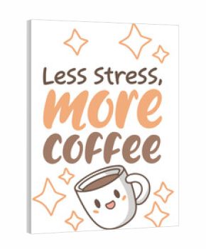 Less Stress More Coffee Playful Bubble Pop Font