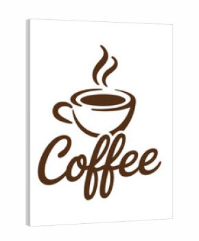 Coffee cup steam word logo design
