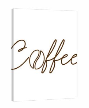 Coffee typography clip art design on plain white transparent isolated background for card, shirt, hoodie, sweatshirt, apparel, card, tag, mug, icon, poster or badge