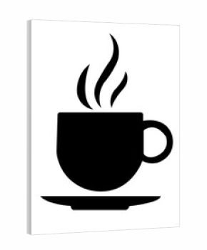 Coffee clip art design on plain white transparent isolated background for card, shirt, hoodie, sweatshirt, apparel, card, tag, mug, icon, poster or badge