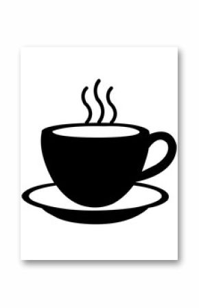 Coffee clip art design on plain white transparent isolated background for card, shirt, hoodie, sweatshirt, apparel, card, tag, mug, icon, poster or badge
