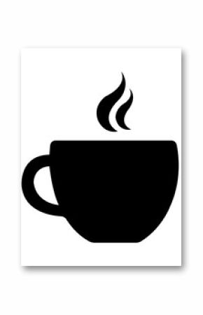 Coffee clip art design on plain white transparent isolated background for card, shirt, hoodie, sweatshirt, apparel, card, tag, mug, icon, poster or badge