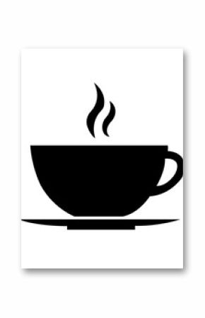 Coffee clip art design on plain white transparent isolated background for card, shirt, hoodie, sweatshirt, apparel, card, tag, mug, icon, poster or badge