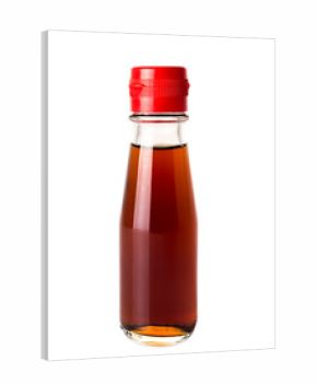 Fish sauce bottle isolated on white background.
