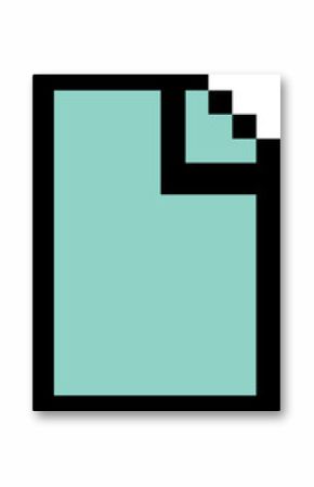 Featuring flat design: stepped mint rectangle L block and slate green square on transparent canvas