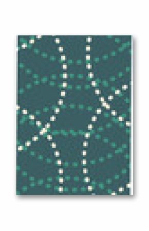 Abstract flat design is repeating on transparent background with mint cream circles forming arches