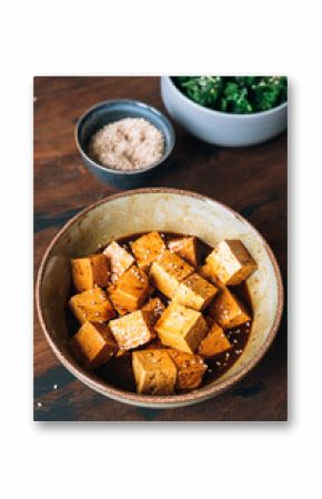 Marinating tofu