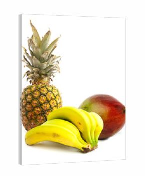 pineapple, bananas and mango