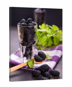black juicy  mulberry