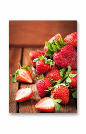 Fresh organic ripe strawberry