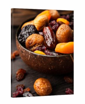 A mix of dried fruit