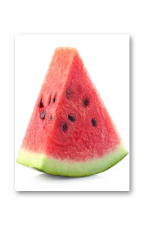 One slice of fresh ripe watermelon
