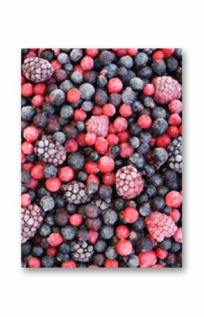 Close up of frozen mixed fruit  - berries - background