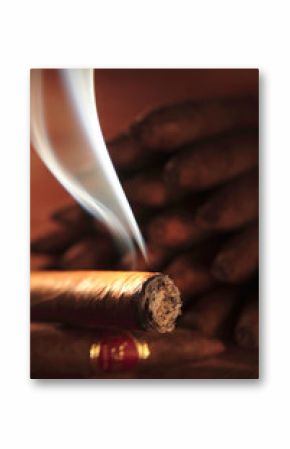 Burning  Cuban cigar