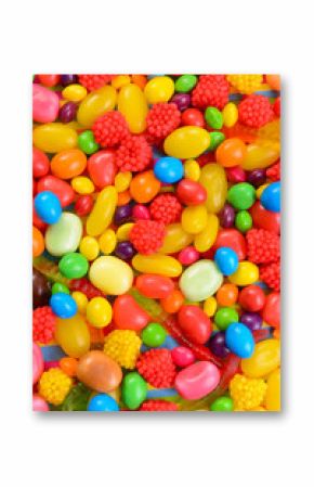 Different colorful fruit candy close-up