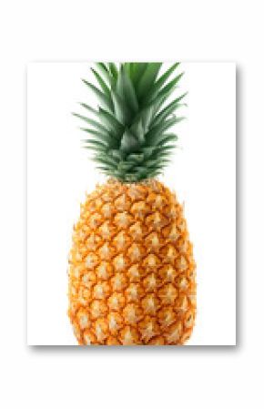 Whole pineapple isolated on white background