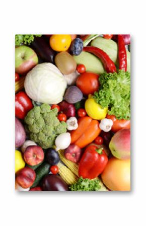 Fresh organic fruits and  vegetables close-up