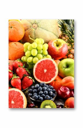 Composition with assorted fruits