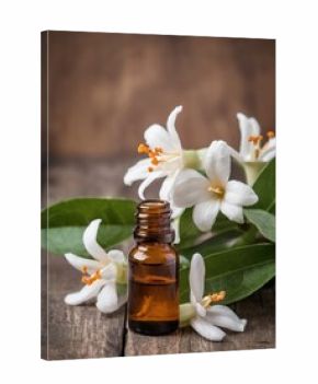 essential oil with lavender flowers