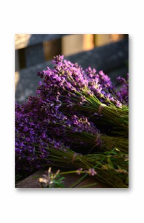 beautiful bouquets of fresh lavender close-up