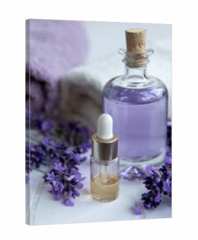 Natural herb cosmetic with lavender flowers