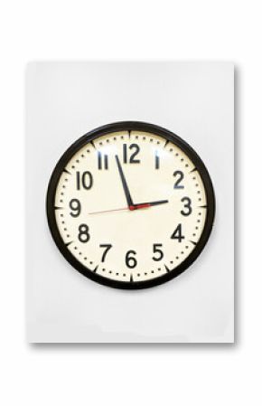 Vintage wall clock isolated on the white background