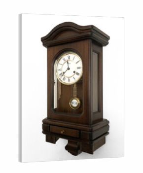 antique clock isolated on white