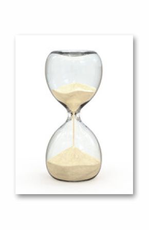 Hourglass, sandglass, sand timer, sand clock isolated. Png transparency 