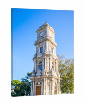 dolmabahce palace clock tower in istanbul